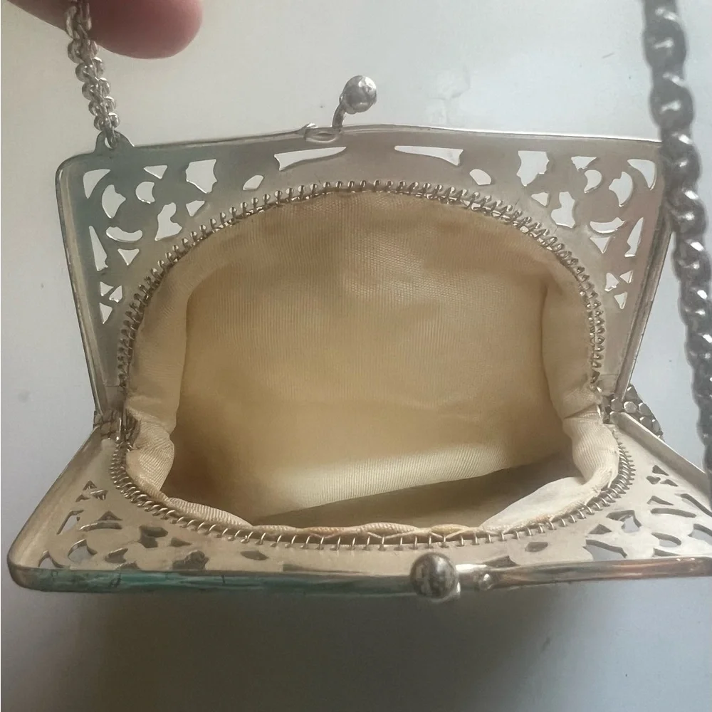 Antique / Vintage mesh purse w/mirror - Picture 5 of 5